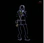 michael jackson costume led programmable for performance